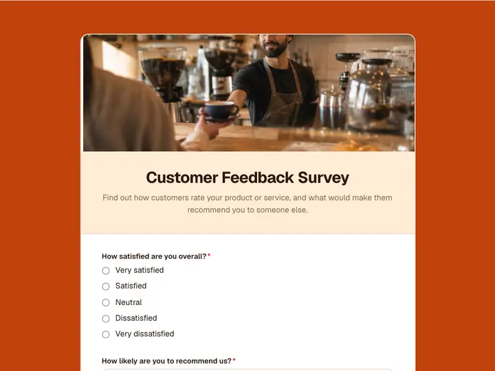 Customer Feedback Survey template preview