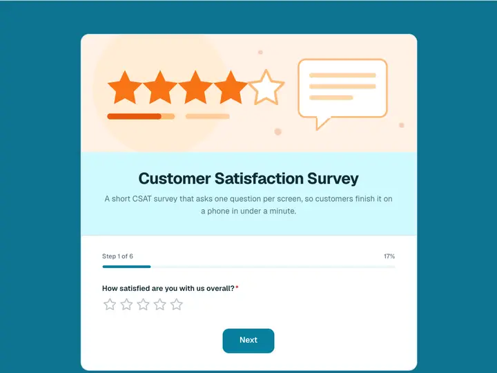 Customer Satisfaction Survey template preview