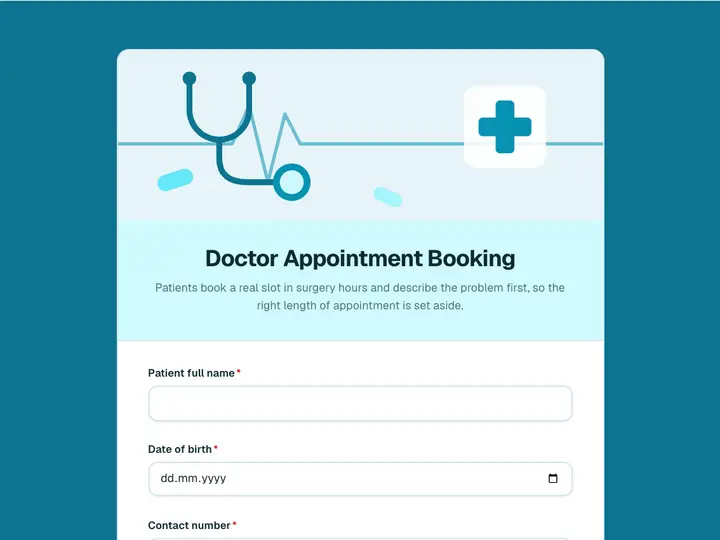 Doctor Appointment Booking template preview
