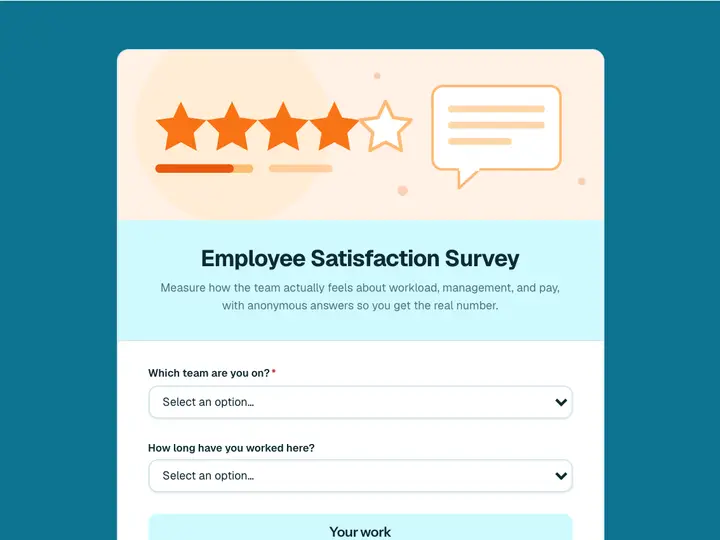 Employee Satisfaction Survey template preview