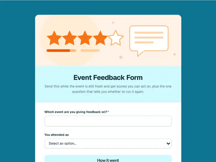 Event Feedback Form template preview