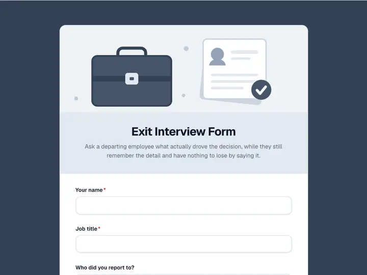 Exit Interview Form template preview
