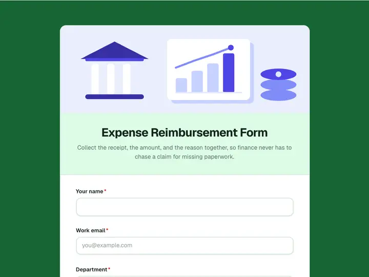 Expense Reimbursement Form template preview