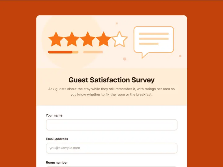 Guest Satisfaction Survey template preview