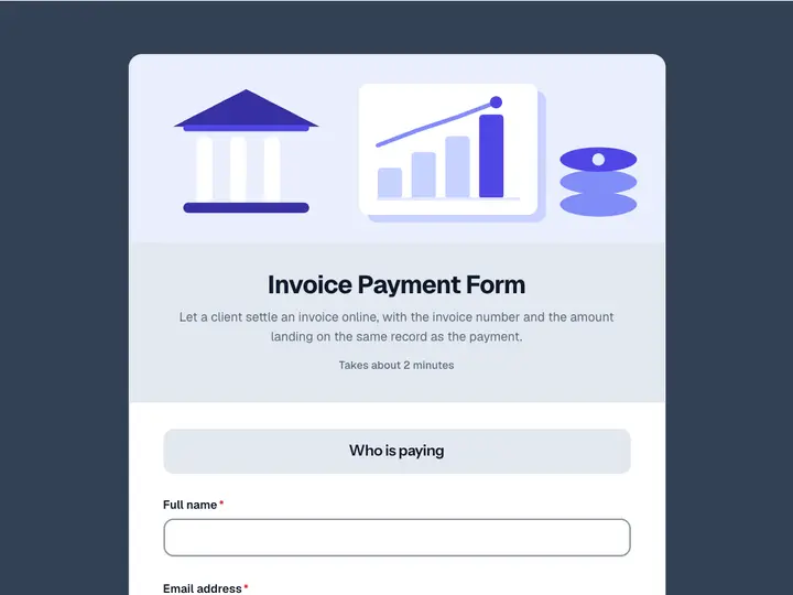 Invoice Payment Form template preview