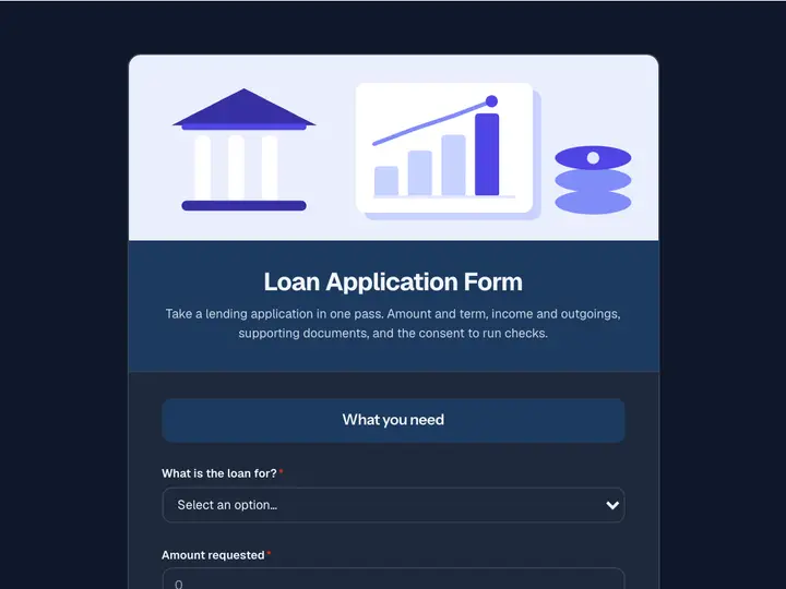 Loan Application Form template preview