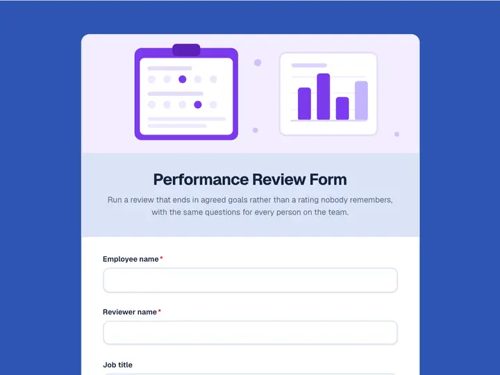 Performance Review Form template preview
