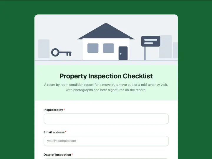 Property Inspection Checklist template preview