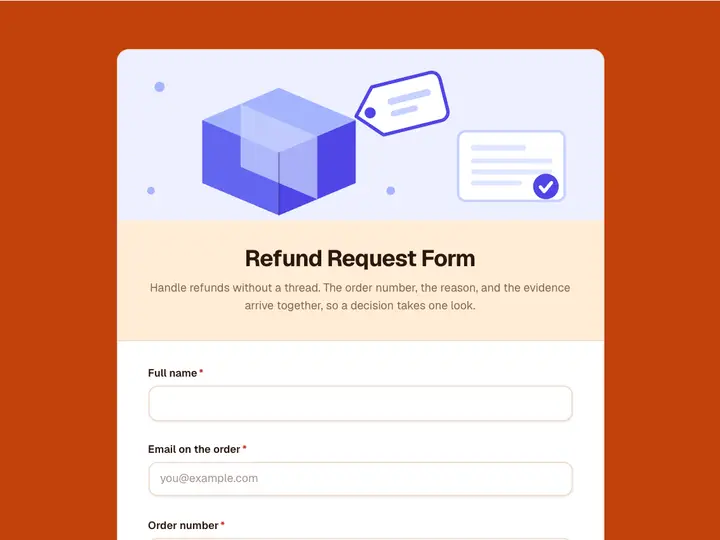 Refund Request Form template preview