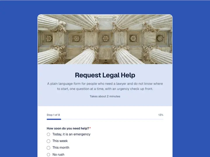 Request Legal Help template preview