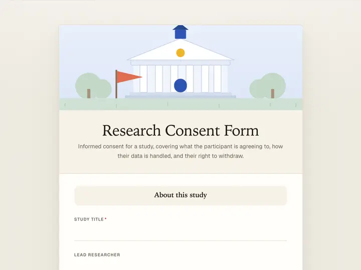 Research Consent Form template preview