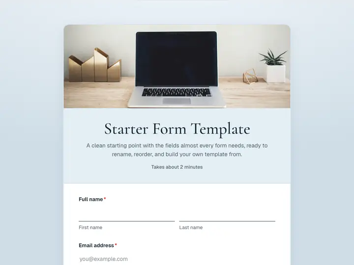 Starter Form Template template preview