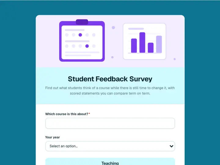 Student Feedback Survey template preview